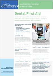 Dental First Aid Fact Sheet by Brisbane Dentists Today's Dentistry